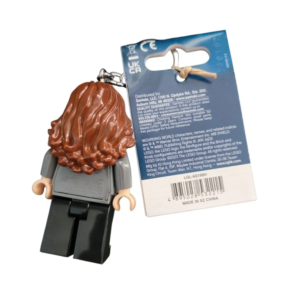 LEGO Harry Potter Hermione Granger LEDLite Keychain Unisex Gray New Light Up
